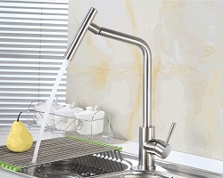 Vòi bếp nóng lạnh (cổ vuông, đầu xoay 4 phía) SUS304 - Cao cấp HVMMA ITALIA